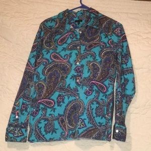 Western turquoise button down